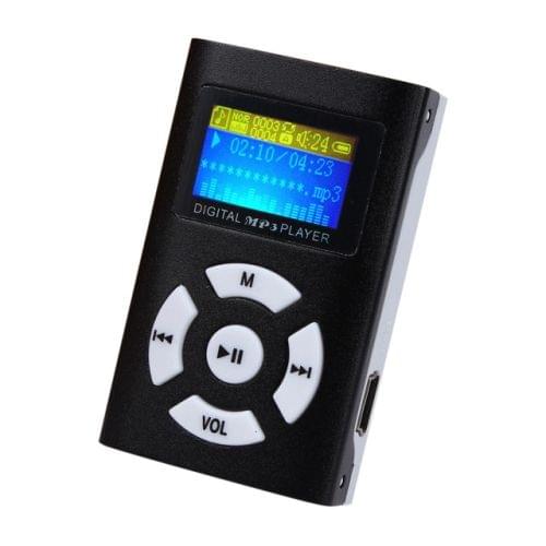 Portable TF (Micro SD) Card Slot MP3 Player with LCD Screen(Black)