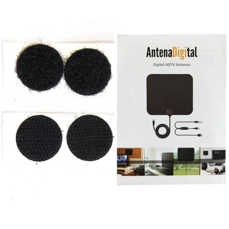 AN-1001 5dBi/25dBi Indoor  HDTV Antenna with Dual-side Sticker, VHF170-230/UHF470-862MHz(Black)