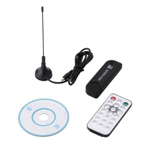 RTL2832U + R820T Mini DVB-T + DAB + FM USB Digital TV Dongle / Receiver Stick with Remote Control (Black)
