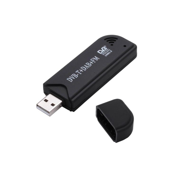 RTL2832U + R820T Mini DVB-T + DAB + FM USB Digital TV Dongle / Receiver Stick with Remote Control (Black)