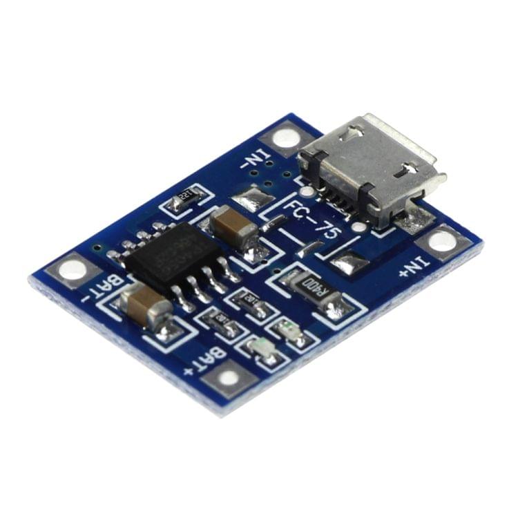 5 PCS TP4056 Charging Board Module Micro USB Interface Microphone USB for 1A Lithium Battery