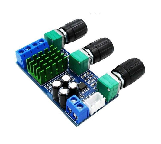 XH-M577 80W + 80W Dual Channel Digital Audio TPA3116D2 Treble Bass Regulating Preset Amplifier Board, DC 12V-24V