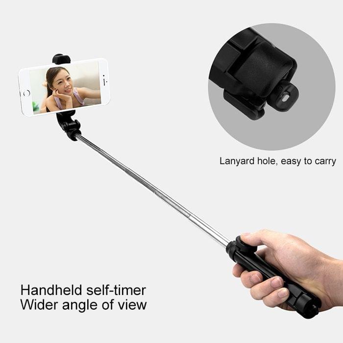 XT10 Multi-function Mobile Live Broadcast Bluetooth Self-timer Pole Tripod (Pink)