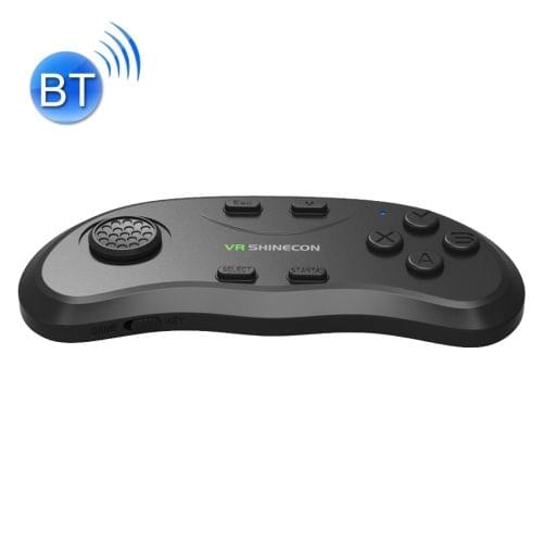 VR Shinecon 3D Movie Games Virtual Reality Glasses Bluetooth Remote Controller Gamepad(Black)
