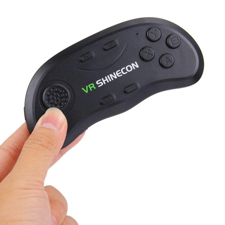VR Shinecon 3D Movie Games Virtual Reality Glasses Bluetooth Remote Controller Gamepad(Black)