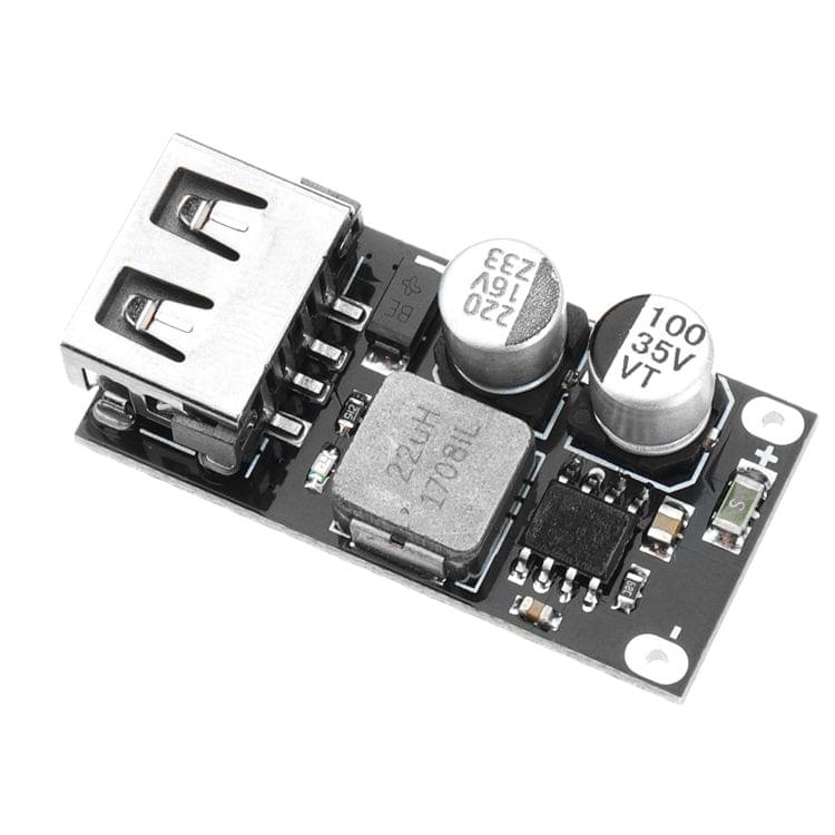 LDTR-WG0270 DC Buck Module 12V24V to QC3.0 Single USB Mobile Charging Board (Black)