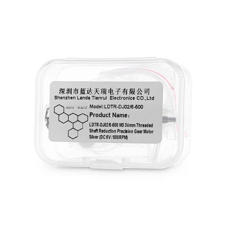 LandaTianrui Reduction Precision LDTR - DJ02 / 12 - 1000 M3 34mm Threaded Shaft DC 12V 1000RPM Gear Motor