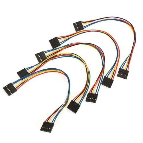 5 PCS 21cm LDTR-YJ011 6 Pin Jumper Cable Female to Female Dupont Wire for Arduino