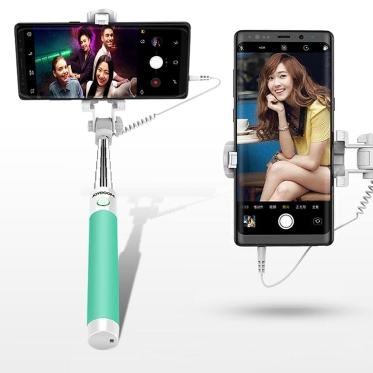JOYROOM ZB14 Hand Grip Monopod Wired Control Telescoping Selfie Stick(Green)