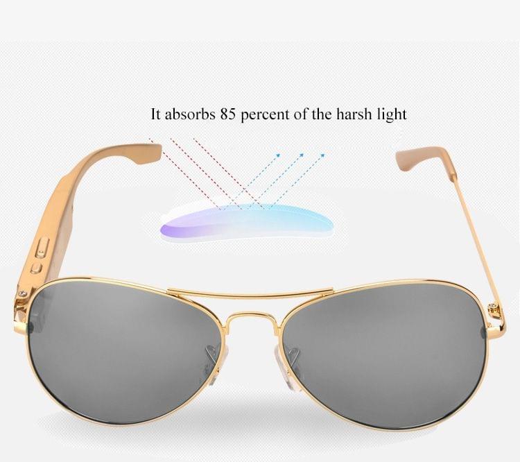 k3a  Bluetooth Glasses Polarized Intelligent Gloden Black  Glasses With Bluetooth 4.1