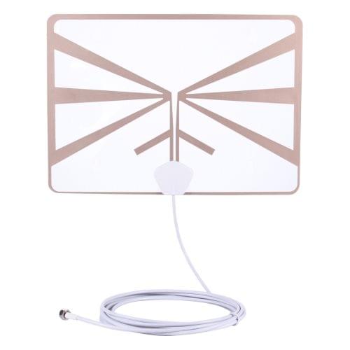 HDA-033H2 Wall-mountable Ultra-thin Digital HDTV Antenna Indoor High-definition Digital TV Aerial (White)