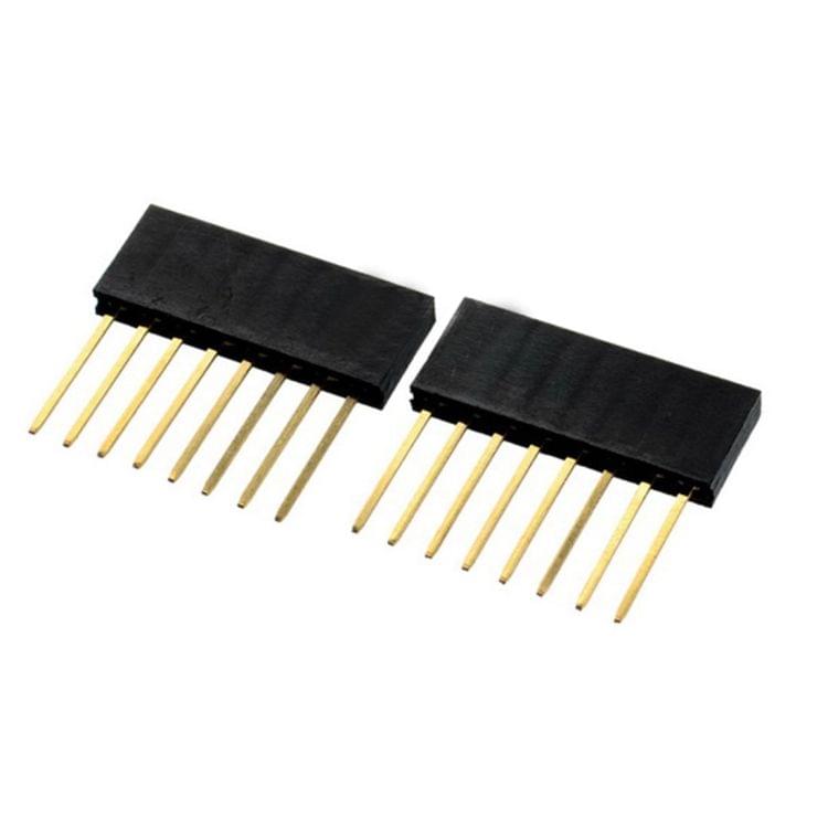 LDTR - PJ0004 Female Pin Header Set for Arduino UNO R3  6P + 8P + 10P - Black