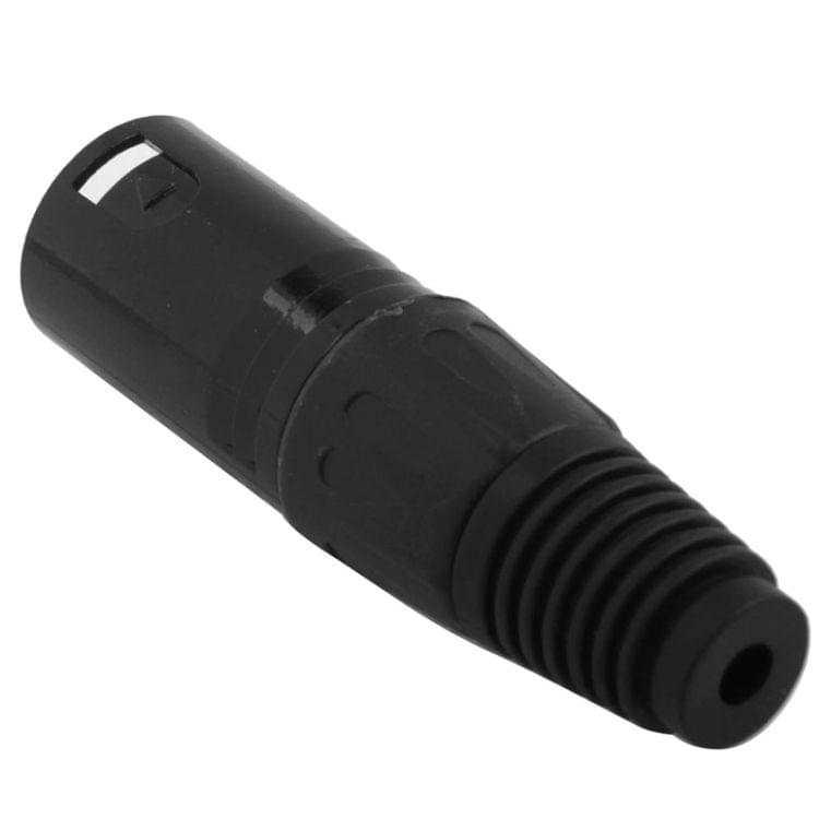 3 Pin XLR Male Plug Microphone Connector Adapter(Black)