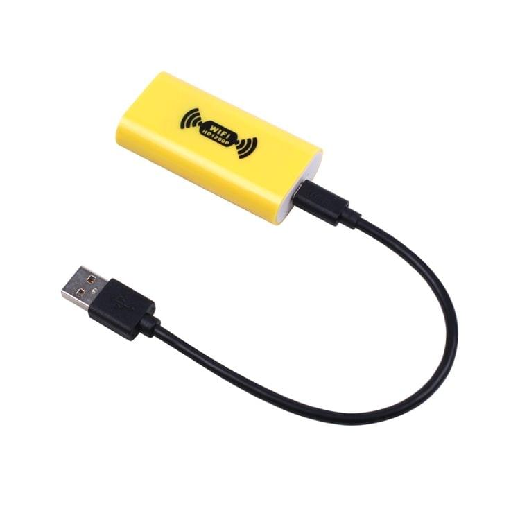 1200P HD Pixels WiFi Endoscope Snake Tube Inspection Camera with 8 LED, Waterproof IP68, Lens Diameter: 8mm, Length: 3.5m, Hard Line(Yellow)