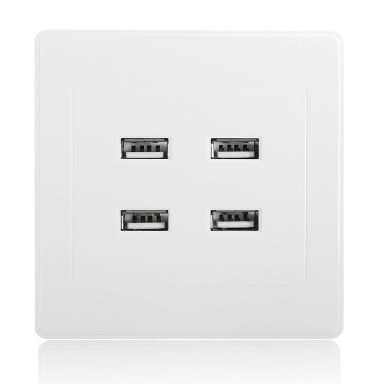 5V 3.1A 4 Ports USB Wall Charger Adapter Dock Station Socket Power Panel, 36V input
