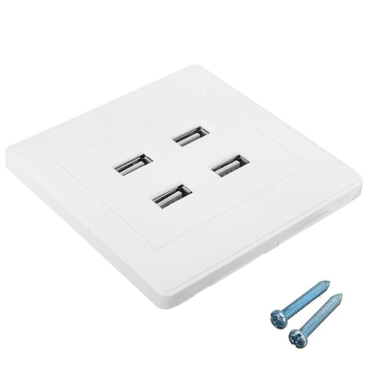 5V 3.1A 4 Ports USB Wall Charger Adapter Dock Station Socket Power Panel, 36V input