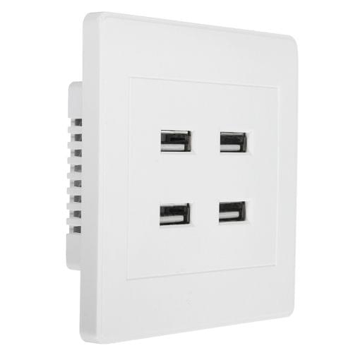 5V 3.1A 4 Ports USB Wall Charger Adapter Dock Station Socket Power Panel, 36V input