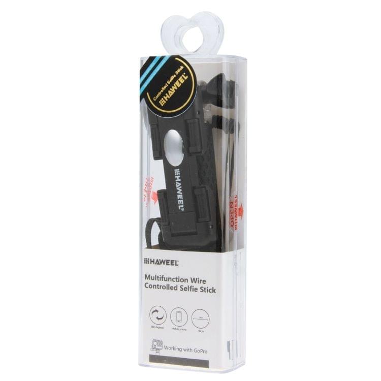 HAWEEL Mini Multifunction Wire Controlled Extendable Selfie Stick Monopod