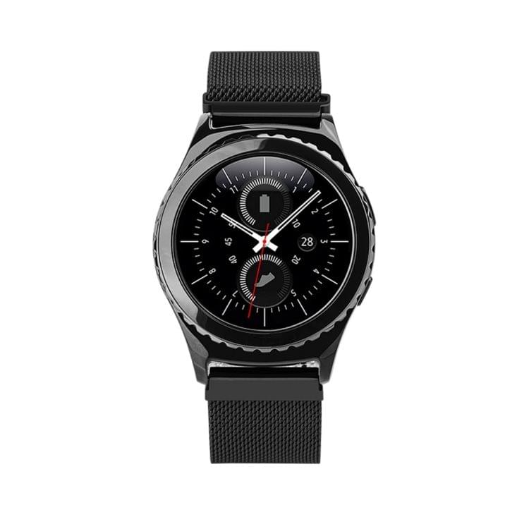 For Samsung Gear S2 Classic / S2 Watch Loop Magnetic Closure Clasp Stainless Steel Watchband(Black)