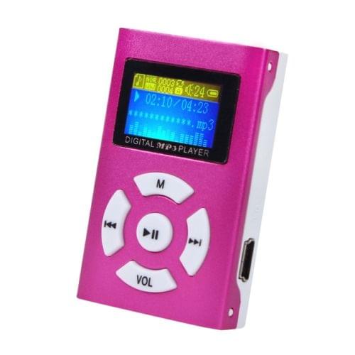 Portable TF (Micro SD) Card Slot MP3 Player with LCD Screen(Red)