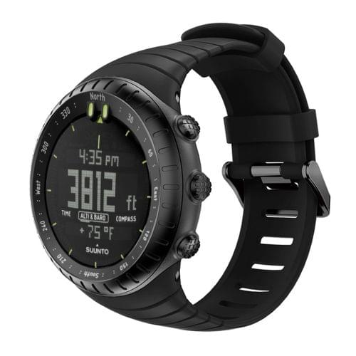 Smart Watch Silicone Wrist Strap Watchband for Suunto Core(Black)