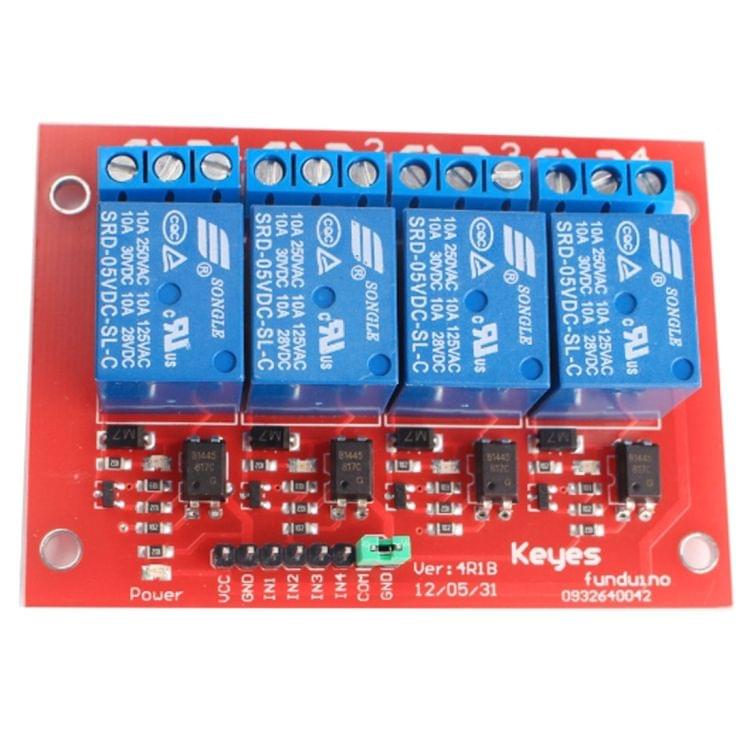 5V 4-CH High Level Trigger Relay Module for Arduino