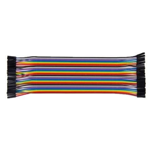 Multicolored  40 Pin Female to Female Breadboard Jumper Wires Ribbon Cable