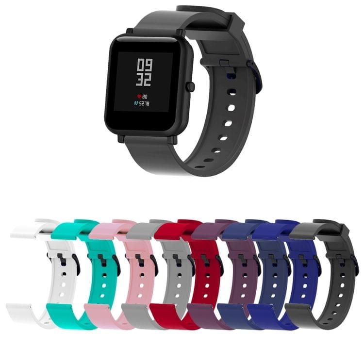 Silicone Glossy Sport Wrist Strap for Huami Amazfit Bip Lite Version 20mm (Grey)