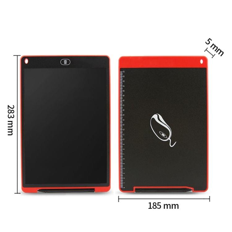 CHUYI Portable 12 inch LCD Writing Tablet Drawing Graffiti Electronic Handwriting Pad Message Graphics Board Draft Paper with Writing Pen, CE / FCC / RoHS Certificated(Red)