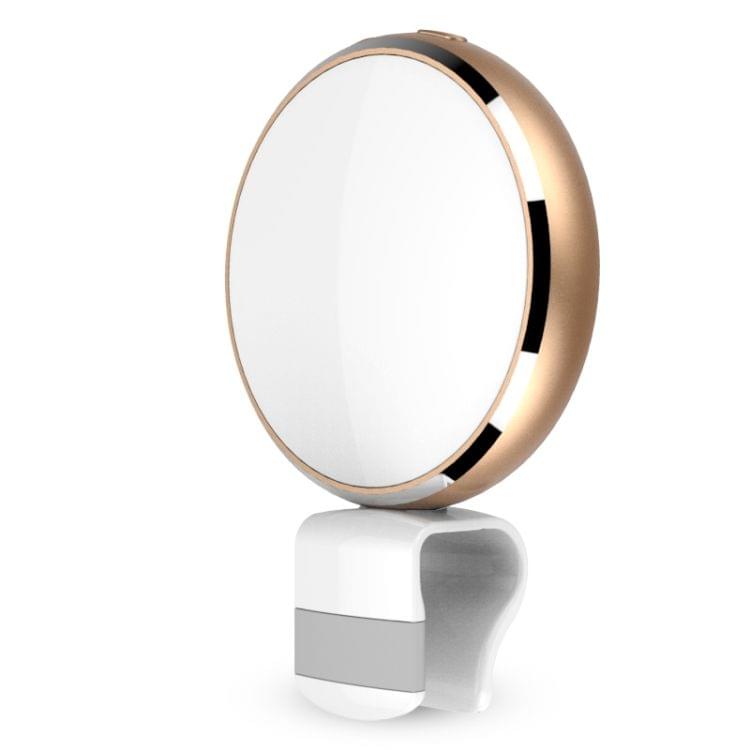 CYKE BR34 Micro USB Round Beauty Live LED Fill Light with Mirror (Gold)