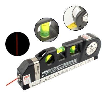 Laser Level with Tape Measure Pro 3 (250cm), LV-03(Black)– UNIQKART