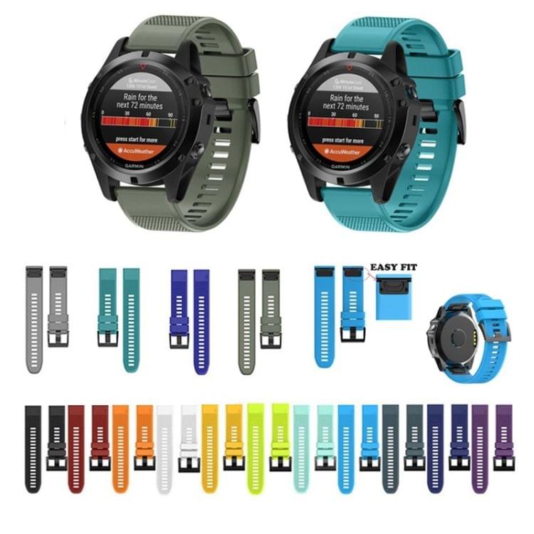 Quick Removable Silicone Wrist Strap for Fenix 5X 26mm(Army Green)