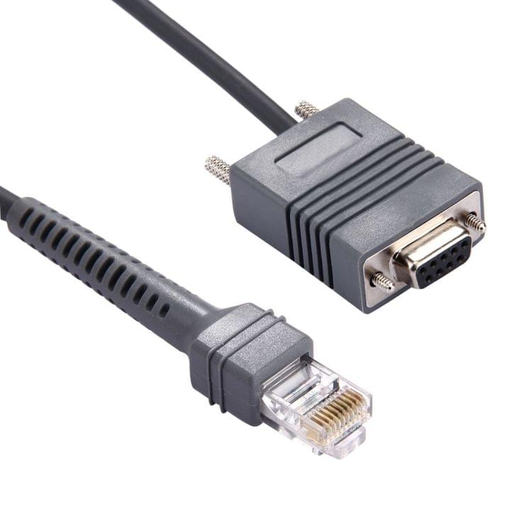 2m RS232 to RJ45 Scanner Serial Data Cable for Symbol LS2208(Grey)