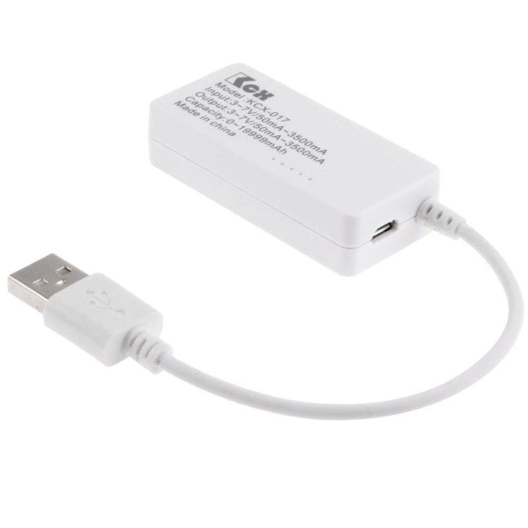 KCX-017 Mini Mobile Power Capacity Tester(White)