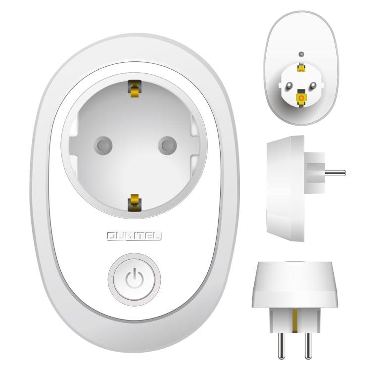 OUKITEL P2 3680W 100-240V Wi-Fi 2.4GHz APP Remote Timing WiFi Smart Socket, EU Plug(Pink)