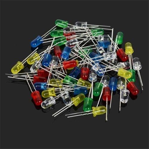 130PCS 5MM RGB 3-color LED Diodes Light-emitting DIY Electronic Component