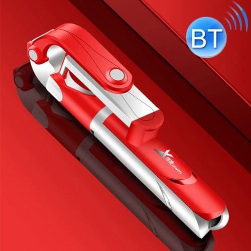 XT-09 Multi-function Live Broadcast Mobile Bluetooth Self-timer Pole Tripod (Red)