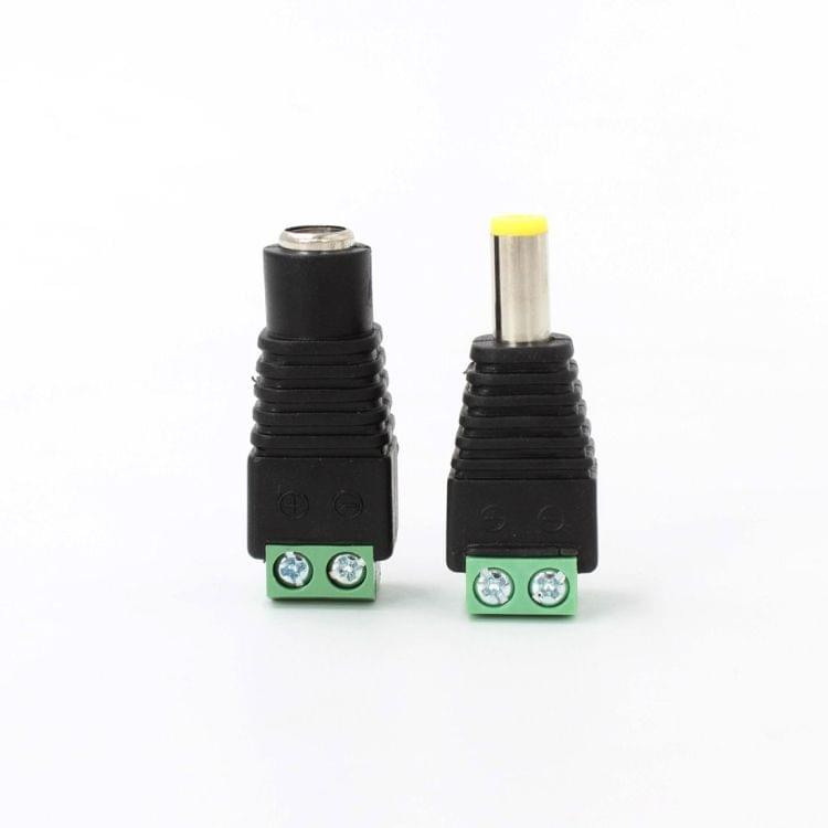 LDTR - PJ0006 Female + Male DC Power Connector for Video - Black