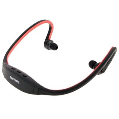 Sport MP3 Player Headset with TF Card Reader Function, Music Format: MP3 / WMA / WAV(Red)