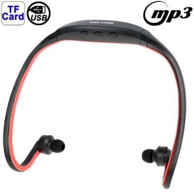 Sport MP3 Player Headset with TF Card Reader Function, Music Format: MP3 / WMA / WAV(Red)