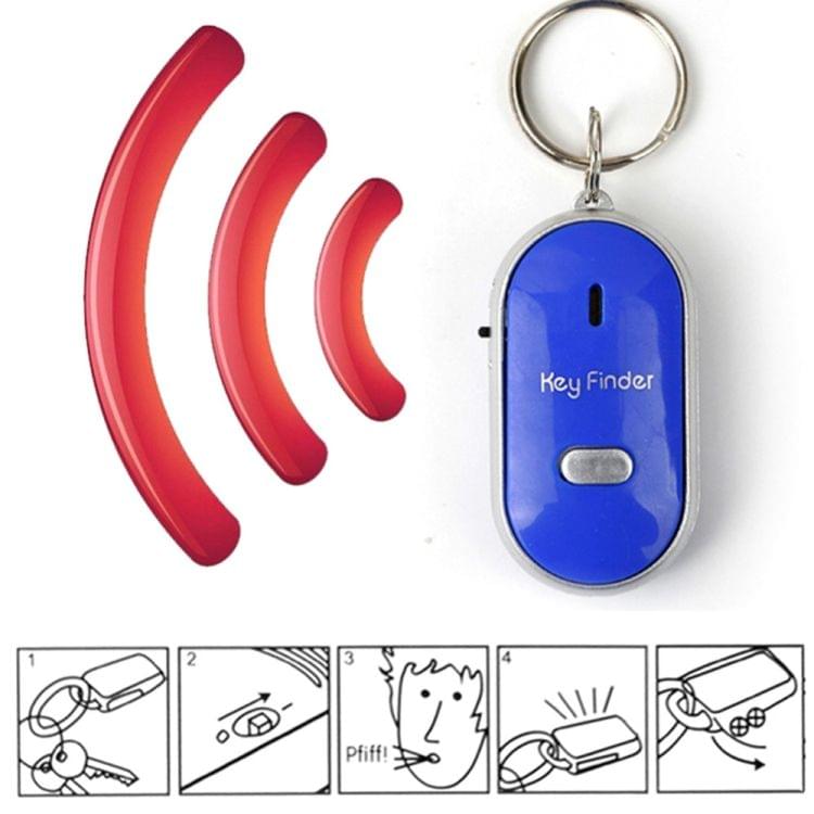 Mini LED Whistle Key Finder Flashing Beeping Remote Lost Keyfinder Locator Keyring for children(black)