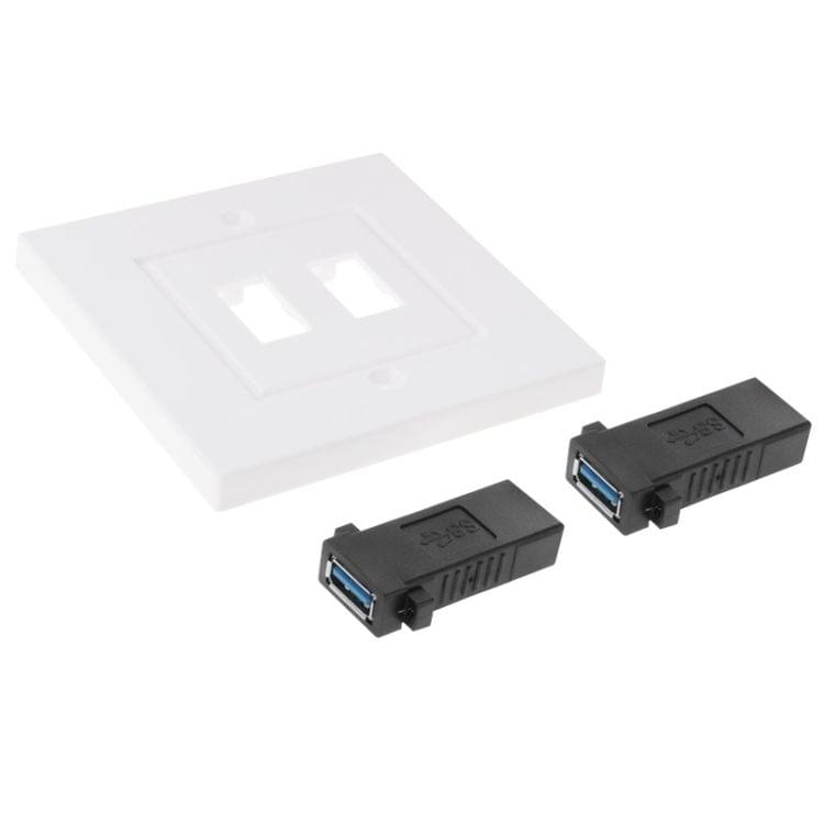 Dual USB 3.0 Female Plugs Home Wall Charger Plate Wall Plate Panel