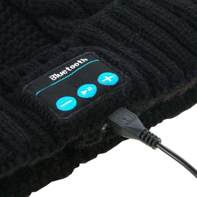 My-Call Bluetooth Headset Beanie Knitted Warm Winter Hat for iPhone 6 & 6s / iPhone 5 & 5S / iPhone 4 & 4S and Other Bluetooth Devices(Black)