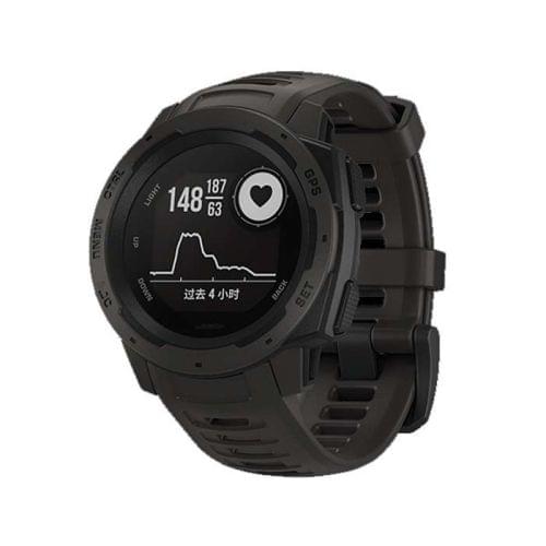 Silicone Replacement Wrist Strap for Garmin Instinct 22mm (Black)