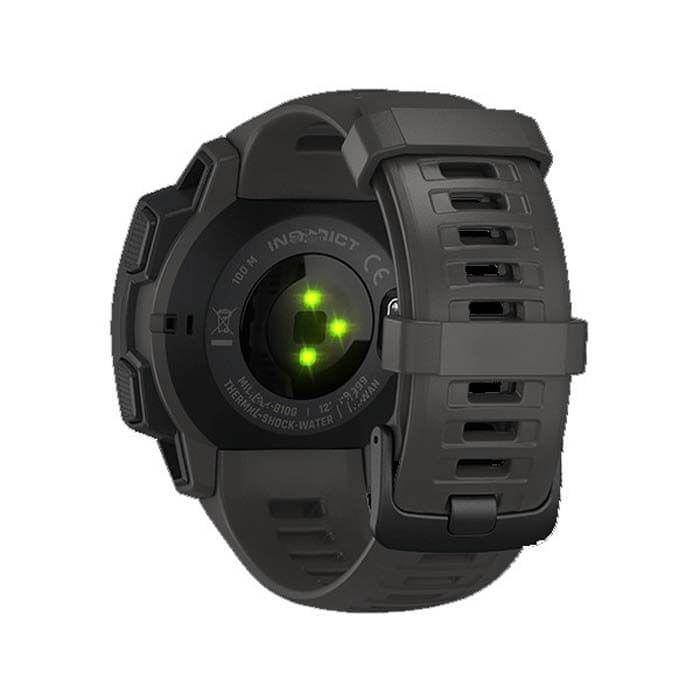Silicone Replacement Wrist Strap for Garmin Instinct 22mm (Black)