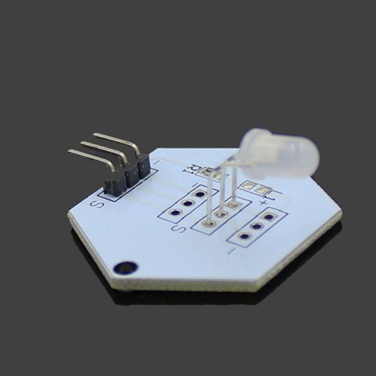 LDTR - 0011 5mm RGB LED Module Red / Green Two-color Common Cathode for Arduino - White
