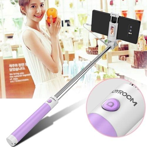 JOYROOM ZB14 Hand Grip Monopod Wired Control Telescoping Selfie Stick(Purple)