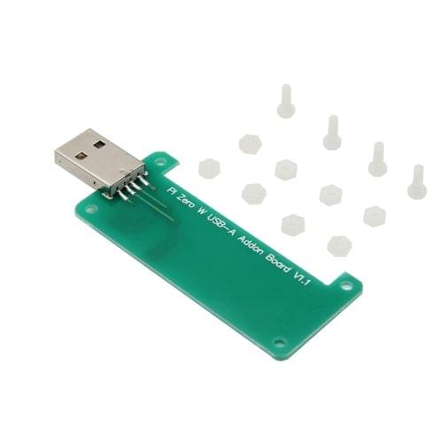LDTR-WG0172 Raspberry Pi Zero W USB-A Addon Board, Pi Zero BadUSB, Raspberry PI Zero Expansion Board (Green)