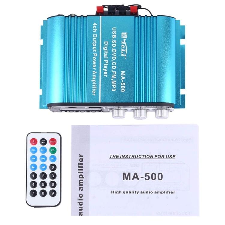 MA-500 Stereo Digital Play Power Amplifier with Remote Control, Support MP3 / SD / USB / FM / CD / VCD / MP3
