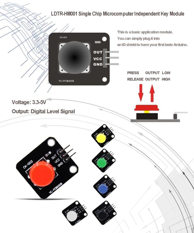 Landa Tianrui LDTR - HM001 Single Chip Key Module(Yellow)